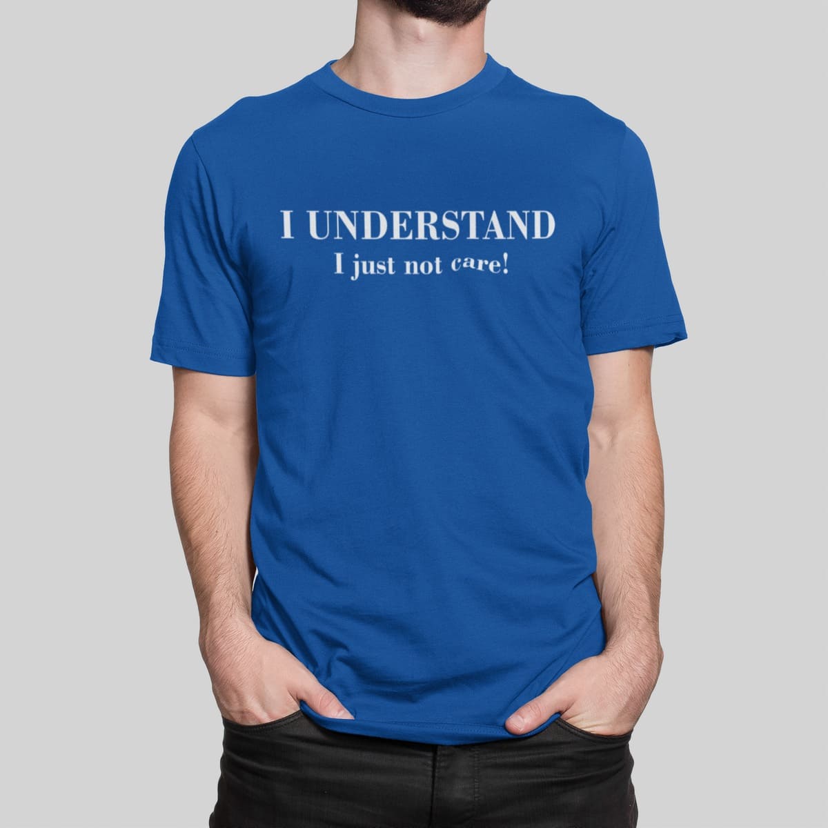 Μπλούζα με στάμπα , I Understand (10443) - Royal Blue (241)