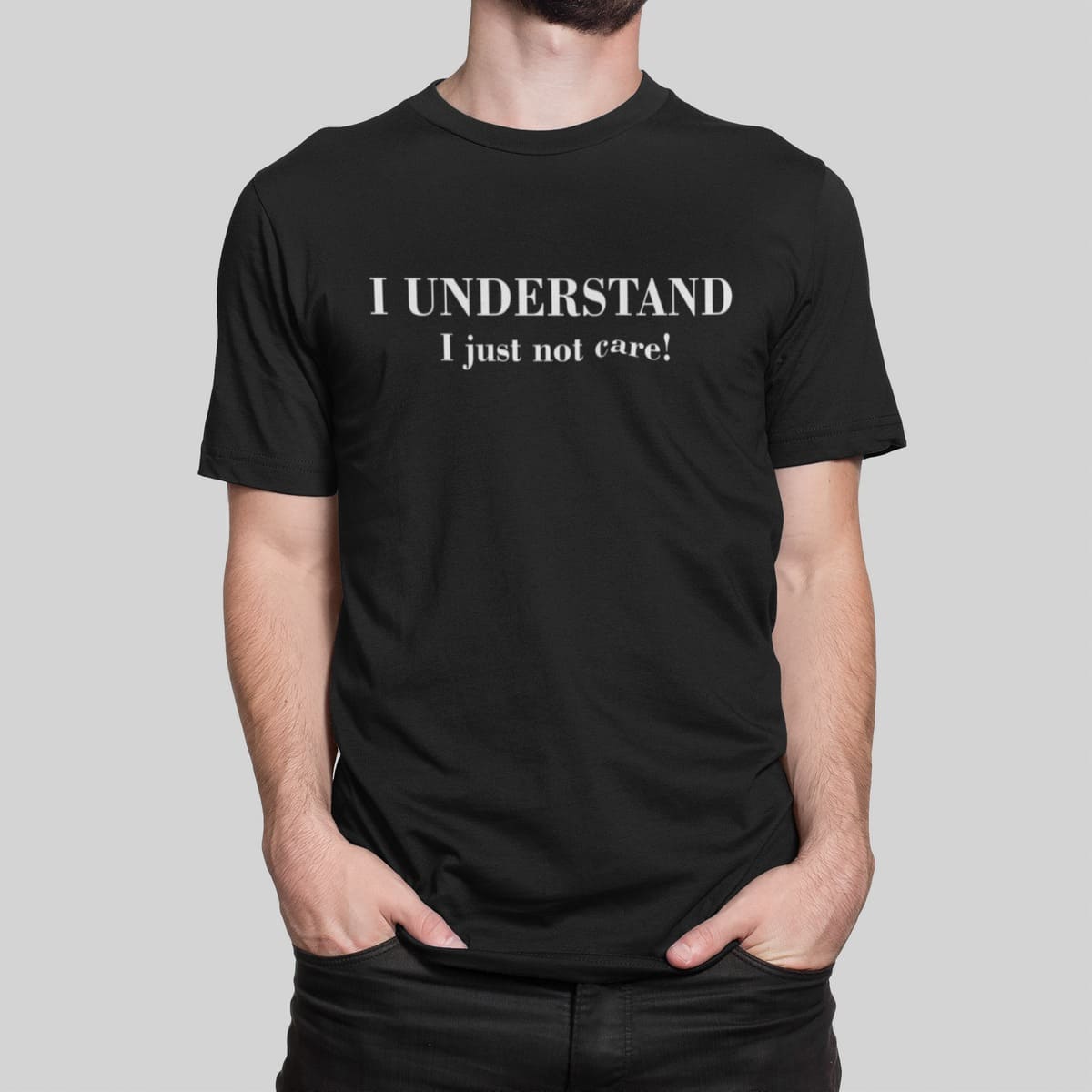 Μπλούζα με στάμπα , I Understand (10443) - Black (309)