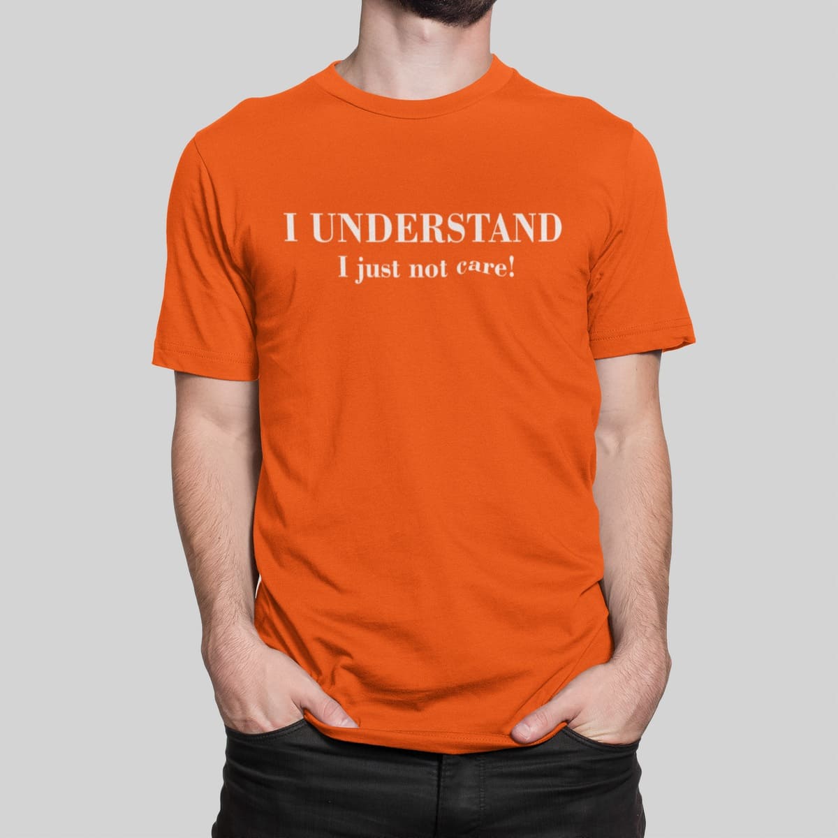 Μπλούζα με στάμπα , I Understand (10443) - Orange (400)