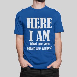 Μπλούζα με στάμπα , Here I Am (10144) - Royal Blue (241)