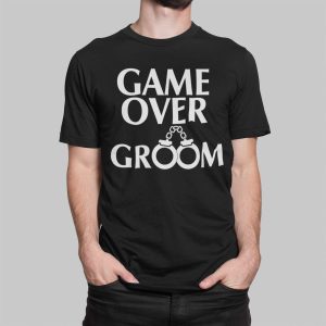 Μπλούζα με Εκτύπωση , Game Over - Groom Handcuffs (10445) - Black (309)