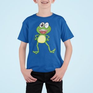 Μπλουζάκι με στάμπα, Frog (10175) - Royal Blue (241)