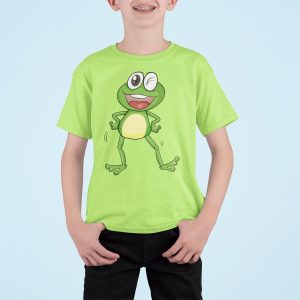 Μπλουζάκι με στάμπα, Frog (10175) - Apple Green (280)