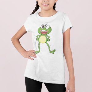 Μπλουζάκι με στάμπα, Frog (10175) - White (102)