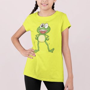 Μπλουζάκι με στάμπα, Frog (10175) - Lemon (302)