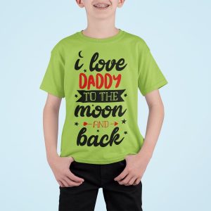 Μπλούζα με εκτύπωση , I Love Daddy to the Moon and Back (10247) - Apple Green (280)