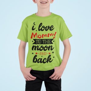 Μπλουζάκι με στάμπα, I love mommy (10248) - Apple Green (280)