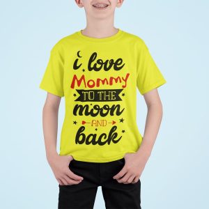 Μπλουζάκι με στάμπα, I love mommy (10248) - Lemon (302)