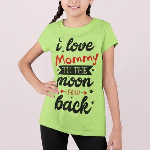 Μπλουζάκι με στάμπα, I love mommy (10248) - Apple Green (280)