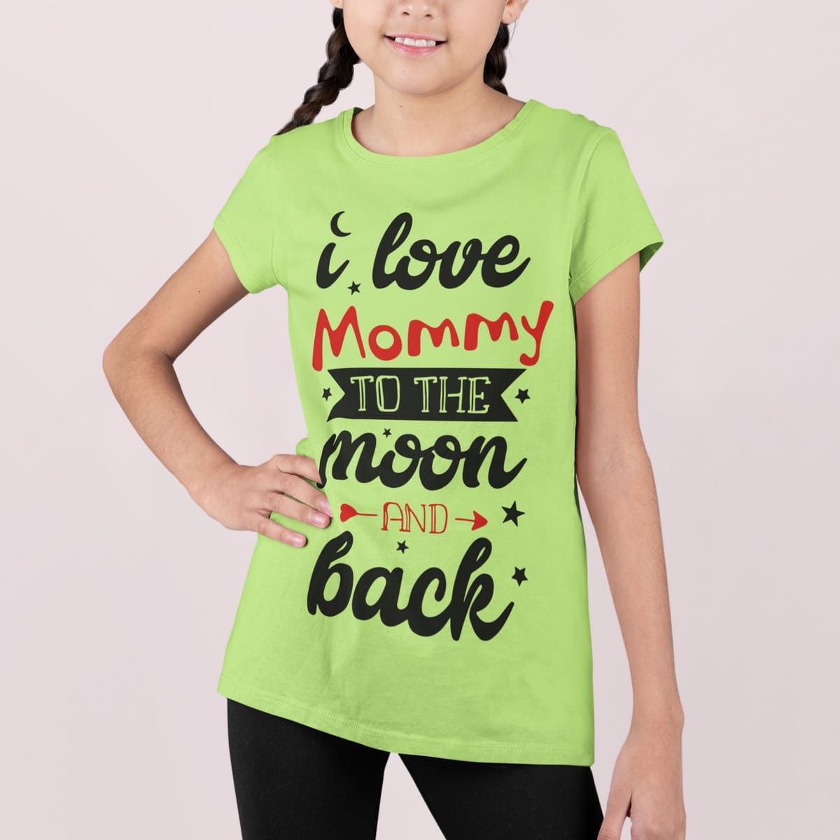 Μπλουζάκι με στάμπα, I love mommy (10248) - Apple Green (280)