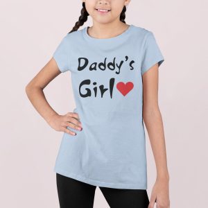 Μπλουζάκι με στάμπα, Daddy's girl (10252) - Sky Blue (220)