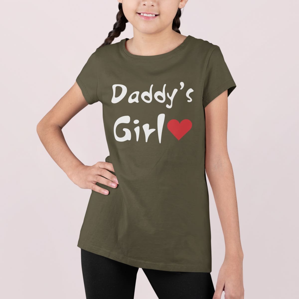 Μπλουζάκι με στάμπα, Daddy's girl (10252) - Army (269)