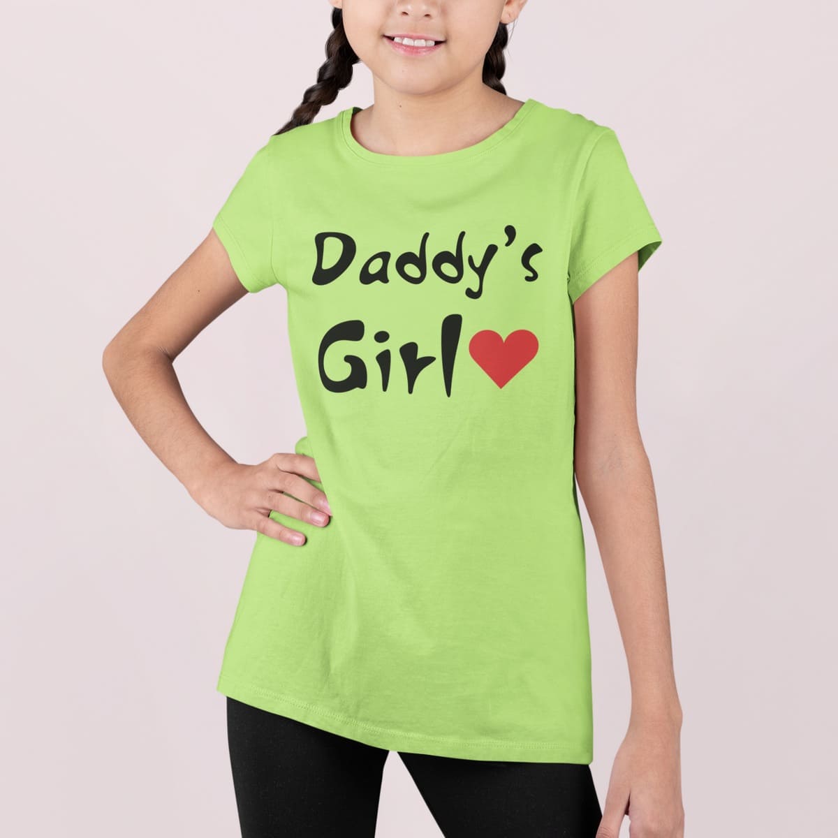 Μπλουζάκι με στάμπα, Daddy's girl (10252) - Apple Green (280)