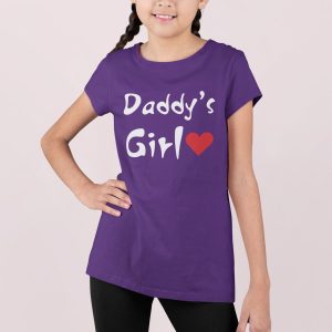 Μπλουζάκι με στάμπα, Daddy's girl (10252) - Dark Purple (712)